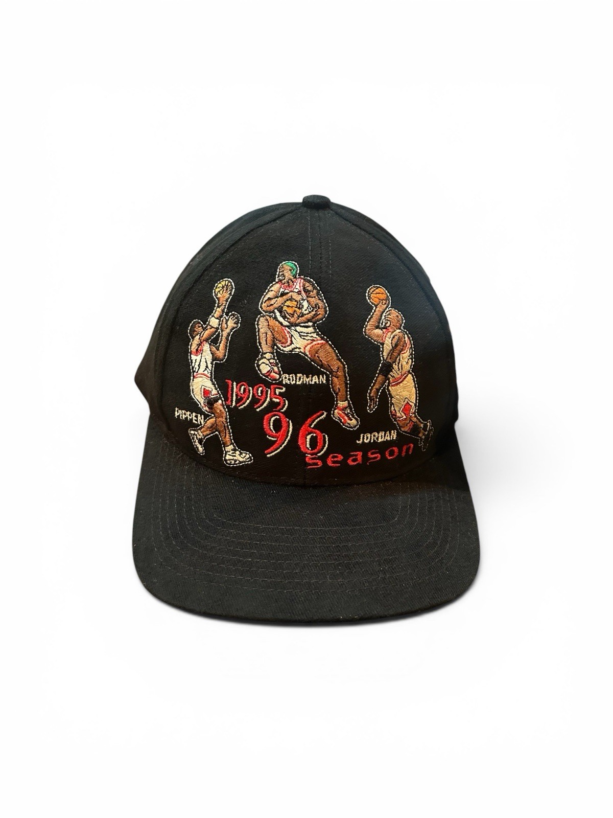 Chicago Bulls 1995-96 championship season embroidered cap